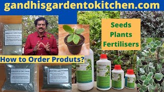 How to Order from gandhisgardentokitchen web store for seeds plants Fertilizers [upl. by Aneertak]