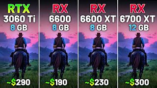 RTX 3060 Ti vs RX 6600 vs RX 6600 XT vs RX 6700 XT  Test in 12 Games in 2024 [upl. by Ahseikal568]