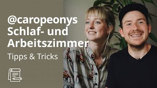 Schlafzimmer und Arbeitszimmer  Wohnungstour caropeony  IKEA Tipps amp Tricks [upl. by Kathlene]