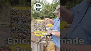 Epic Homemade Inexpensive Fly Trap  DIY Homestead Livestock Relief [upl. by Ahsiened797]