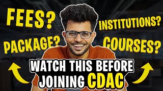 5 Things you Must Know Before Joining CDAC  Courses  Top Institute  fees  Highest Package 🤑🔥 [upl. by Bush949]