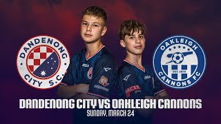 PJBNPL U14  Dandenong City VS Oakleigh Cannons [upl. by Vories631]