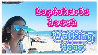 Leptokaria Beach 2023 Walking Tour GreeceLeptokarija 2023 Plaža 4K [upl. by Okiron603]