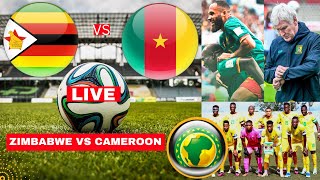 Zimbabwe vs Cameroon Live Stream Africa Afcon Qualifier Football Match Score Lions Highlights Direct [upl. by Anatole12]