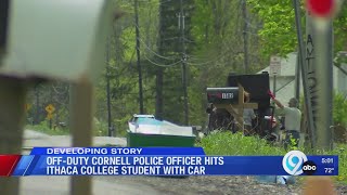 Off duty Cornell police officer allegedly hits Ithaca College student with a car [upl. by Manville90]