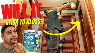 Zinsser Primer The Ultimate Test On Glossy Trim paint [upl. by Suoivatnod618]