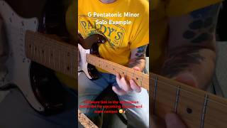 Guitar solo example of the G Pentatonic Minor Scale guitar learntoplayguitar electricguitar [upl. by Tterrag]