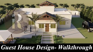 80X80 Simple Guest House Design with detailed plan and walkthrough [upl. by Ainna862]