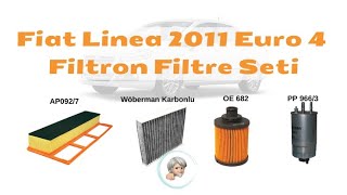 Fiat Linea Euro 4 Filtron Filtre Seti [upl. by Ecnarual]