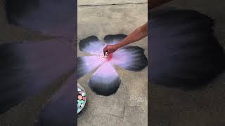 Floral sidewalk chalk art [upl. by Lesh]