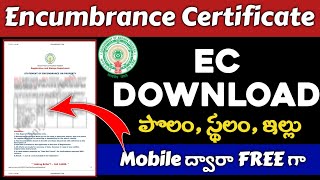 How to Download EC in Andhra Pradesh  How to Get Encumbrance Certificate FREE [upl. by Ledda]