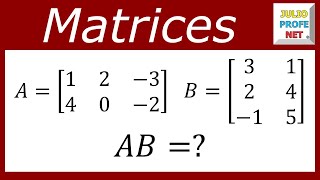 Producto de matrices  Ej 1 [upl. by Griffis532]