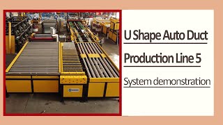 RONGWIN shows you the System demonstration of our U Shape Auto Duct Production Line 5 [upl. by Azilanna]