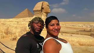 VISITING THE PYRAMIDS Giza Excursion EGYPT 2024 [upl. by Tobey]