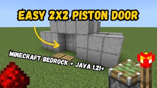 EASY 2x2 Redstone PISTON DOOR Bedrock  Java [upl. by Perseus]