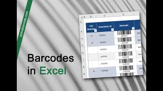 Excel Create multiple barcodes from cells [upl. by Durwyn]