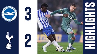 Brighton 32 Tottenham Hotspur  PREMIER LEAGUE HIGHLIGHTS [upl. by Yenruoj]