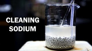 Cleaning old sodium metal [upl. by Ammamaria]