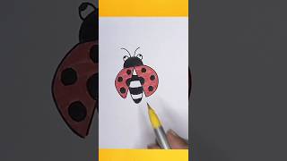 Very Easy Ladybug Drawing drawing art easydrawing numberdrawing simpledrawing [upl. by Suirauqed]