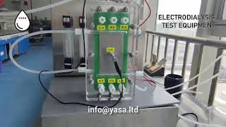 Electrodialysis and EDR Test Equipment for Water Desalination and Wastewater Treatment  YASA ET [upl. by Takeo13]