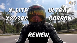 Xlite X803RS Ultra Carbon motorcycle helmet review [upl. by Smoht]