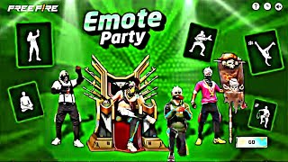 EMOTE PARTY 🥳 COMEBACK IN FREE FIRE  CONFIGURATION PARA HIGH ❗️❗️❗️❗️❗️❗️❗️❗️❗️❗️ [upl. by Ahsart]