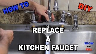 How To Replace a Kitchen Sink Faucet [upl. by Ellehsat517]