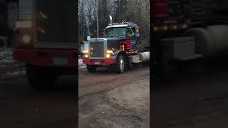 1985 Peterbilt with Cat 3406B 5 inch straight pipe [upl. by Aryajay412]