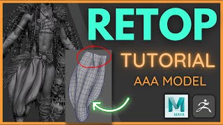 🦜MAYA Retopology My AAA Workflow 2023 [upl. by Eisele]