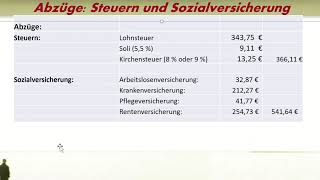 Erstellung einer Lohn und Gehaltsabrechnung  Übung I Reihe Steuerliche Abzüge Teil 5 [upl. by Allecram]