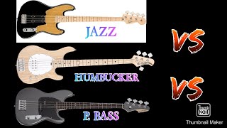 Bass PICKUP COMPARISON JAZZ VS HUMBUCKER VS P BASS bass bassface lowend worshipbass [upl. by Gnidleif]