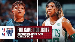 GRIZZLIES vs CELTICS  NBA SUMMER LEAGUE  FULL GAME HIGHLIGHTS [upl. by Jocelyne107]