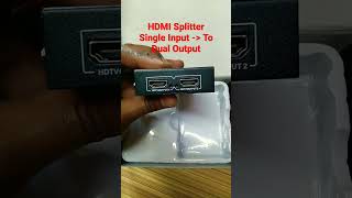 HDMI Splitter Single Input to Dual Output Connect one DVRNVR to Two Monitors shorts hdmi viral [upl. by Kammerer965]