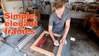 Picture frame BASICS How to make a simple picture frame using a tablesaw [upl. by Nollad]