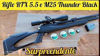 PCP M25 THUNDER BLACK amp RIFLE RTX AGRUPAMENTO COM RTX LIGTH RTX MEDIUM E RTX HEAVY CAL 55 [upl. by Adnohser758]