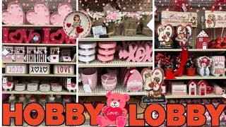 ❤️👑Hobby Lobby Valentines Day Collection 2024 DecorShop With Me for NEW Valentines Day Decor💗👑 [upl. by Nelram]