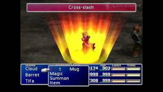 Clouds CrossSlash Limit Break  Final Fantasy VII [upl. by Merkle250]