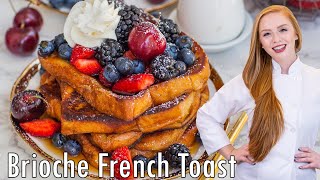 The BEST French Toast Recipe With Brioche Bread Whipped Cream amp Maple Syrup [upl. by Niroc845]