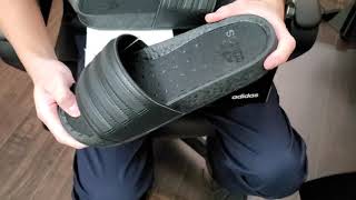 Adidas Adilette Boost Slides Triple Black Review [upl. by Toh835]