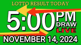 LIVE 5PM LOTTO RESULT TODAY NOV 14 2024 2D3DLotto 5pmlottoresultnovember142024 swer3result [upl. by Angeli9]