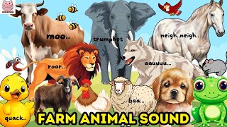 Farm Animal Sounds for Kids  Learn Animal Names and Sounds  Educational Video [upl. by Cilurzo]