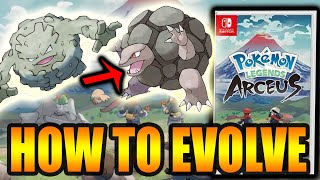 Pokemon Legends Arceus How to Evolve Graveler to Golem [upl. by Mapes442]