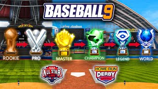 Playing EVERY League In Baseball 9 Full Movie [upl. by Anairad441]