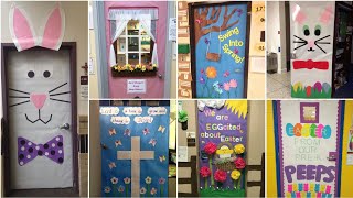 Classroom door decoration ideas for Easterspring door decoration ideas 2023 [upl. by Rebmak]