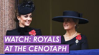 WATCH Royal Family Attend Remembrance Sunday at the Cenotaph in London [upl. by Wilsey81]