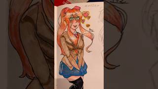 Drawing Monika DDLC ddlc monika justmonika monikaddlc [upl. by Lyj]