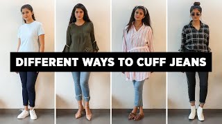 Different Ways to Cuff Jeans  How to Cuff Jeans for Different Outfits [upl. by Pallua]