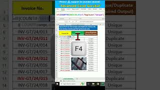 quotFind Unique and Duplicate Values in Excel with IF and COUNTIFquot shortsfeed exceltips excelshorts [upl. by Arac]