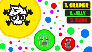 CRAINER VS SLOGO amp JELLY In AgarIo [upl. by Frohman]