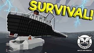 EXTREME WEATHER CUTS SHIP IN HALF  Stormworks Build and Rescue Gameplay  Sinking Ship Survival [upl. by Rexana]